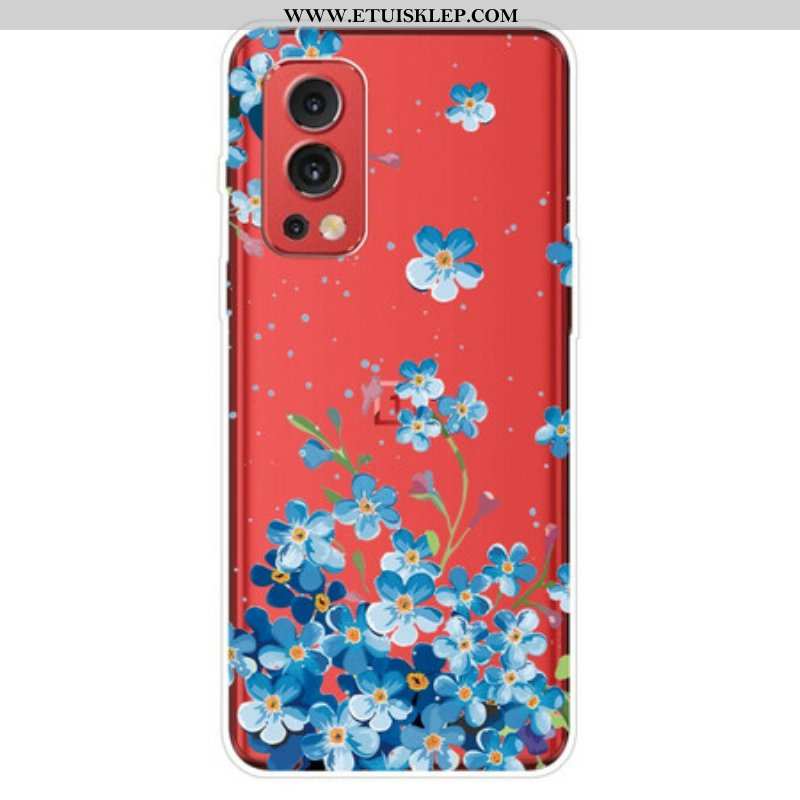 Etui do OnePlus Nord 2 5G Niebieskie Kwiaty